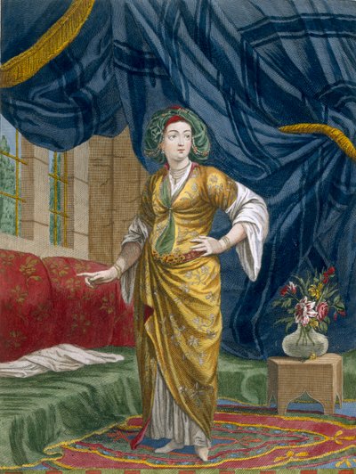 希腊女人在她的公寓，c.1708 作者 让·巴蒂斯特·范穆尔